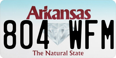 AR license plate 804WFM