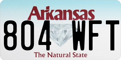 AR license plate 804WFT