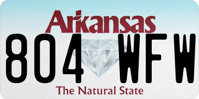 AR license plate 804WFW