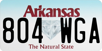 AR license plate 804WGA