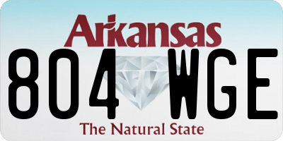 AR license plate 804WGE