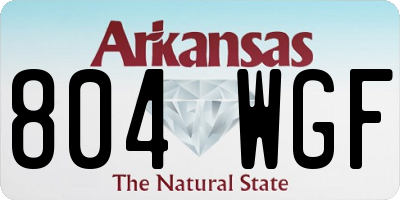 AR license plate 804WGF
