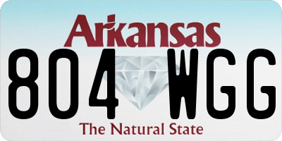 AR license plate 804WGG