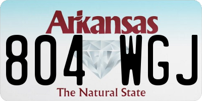 AR license plate 804WGJ