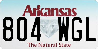 AR license plate 804WGL