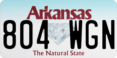 AR license plate 804WGN