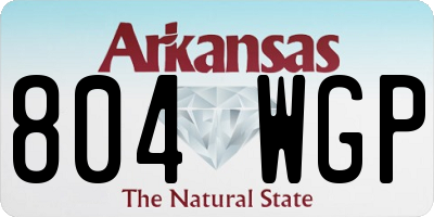 AR license plate 804WGP