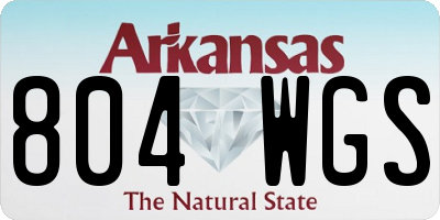 AR license plate 804WGS