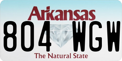 AR license plate 804WGW