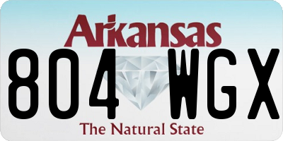 AR license plate 804WGX