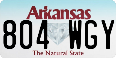 AR license plate 804WGY