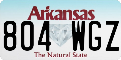 AR license plate 804WGZ