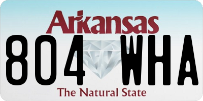 AR license plate 804WHA