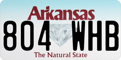 AR license plate 804WHB