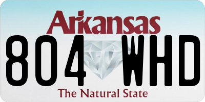 AR license plate 804WHD