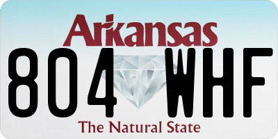 AR license plate 804WHF