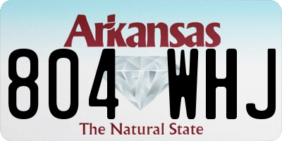 AR license plate 804WHJ
