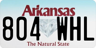 AR license plate 804WHL