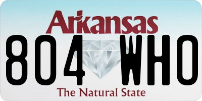 AR license plate 804WHO