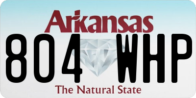 AR license plate 804WHP