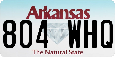 AR license plate 804WHQ