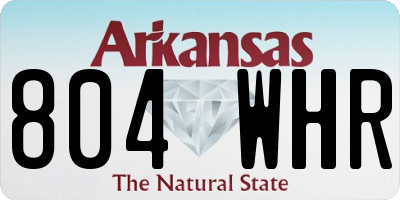 AR license plate 804WHR