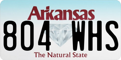 AR license plate 804WHS
