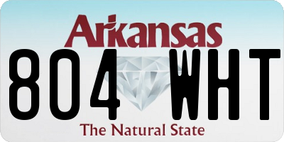 AR license plate 804WHT