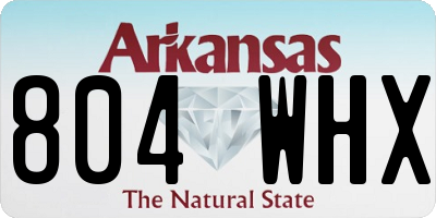 AR license plate 804WHX