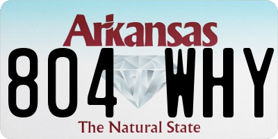 AR license plate 804WHY