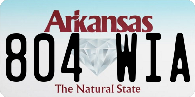AR license plate 804WIA