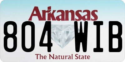 AR license plate 804WIB