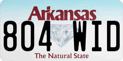 AR license plate 804WID