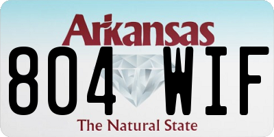AR license plate 804WIF
