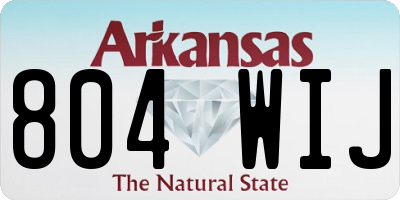 AR license plate 804WIJ