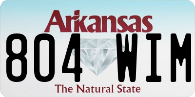 AR license plate 804WIM