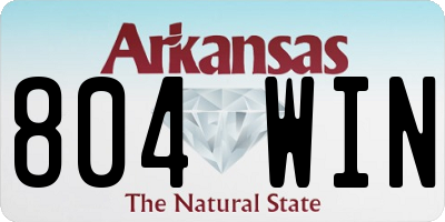 AR license plate 804WIN