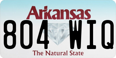 AR license plate 804WIQ