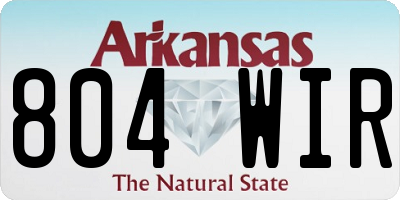 AR license plate 804WIR
