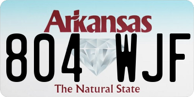 AR license plate 804WJF