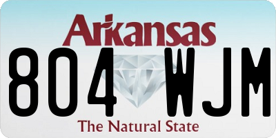 AR license plate 804WJM