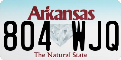 AR license plate 804WJQ