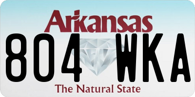 AR license plate 804WKA