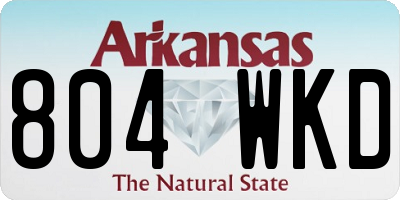AR license plate 804WKD