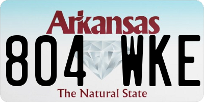 AR license plate 804WKE