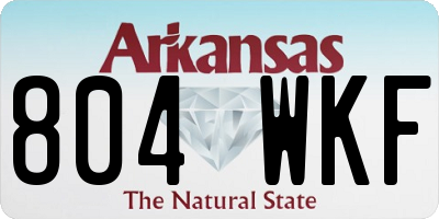 AR license plate 804WKF