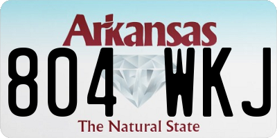 AR license plate 804WKJ