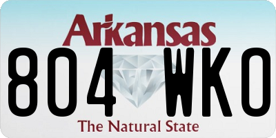 AR license plate 804WKO