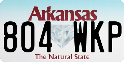 AR license plate 804WKP