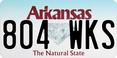 AR license plate 804WKS